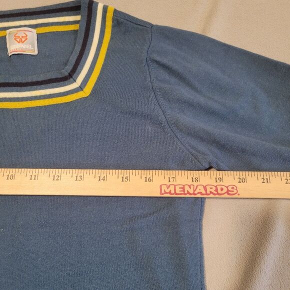 Stefanel Square Neck Striped vintage Women Sweater Size Small - Picture 4 of 7